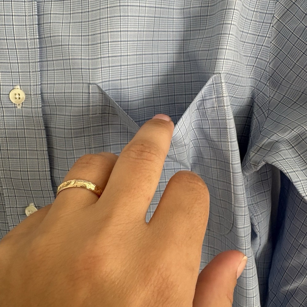 Brooks Brothers Regent Dress Shirt 15.5 - 32 Blue Non Iron Long Sleeve Blue - Picture 6 of 7